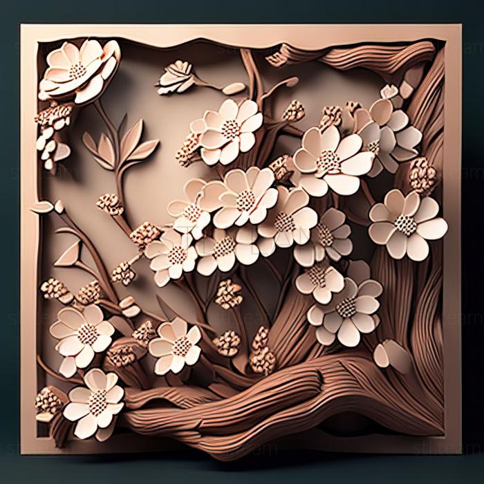 3D model st cherry blossoms (STL)